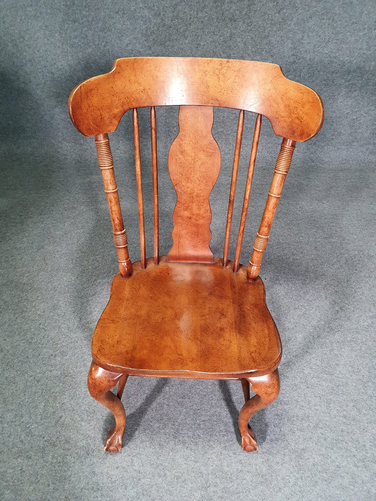 4 x GEORGE II SOLID HALL ARMCHAIRS