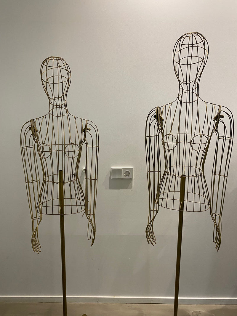 2 x wire mannequin , wire dummie 70s seventies