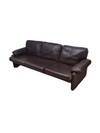 2 x dark brown leather sofa (3 seater) B&B Italia Coronado.